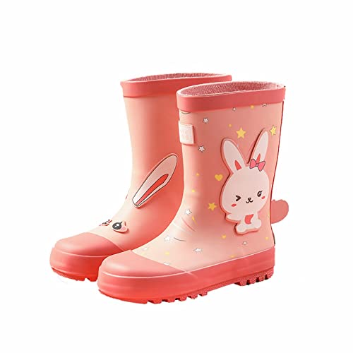 Gummistiefel Kinder 23 Kurze Wasserdicht Mädchen Jungen Kleinkind-Regenstiefel Mode Rutschfeste Sommer Baby Soft Outdoor Kinderstiefel mit Kordelzug Tier-Cartoon-Muster-Gummistiefel Boots Stiefel von Sunnyuk