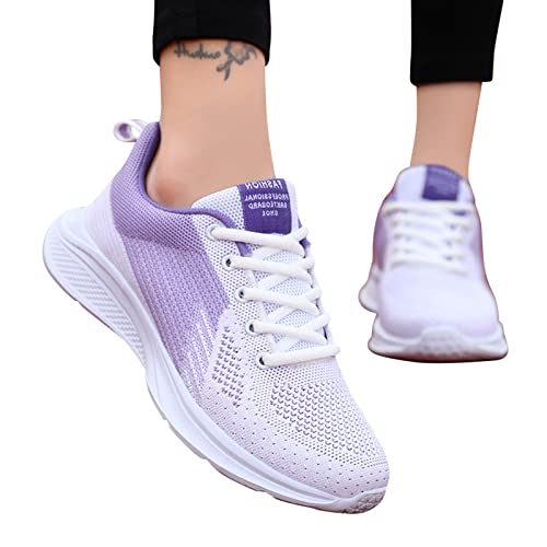 Laufschuhe Damen Weiß 38 Flache Schnürhalbschuhe Laufschuhe Dicke Sohle Keilabsatz Pailletten Schuhe Turnschuhe Slip on Sneakers Weite Bequeme Turnschuh Leicht Walkingschuhe Atmungsaktiv Schuhe von Sunnyuk