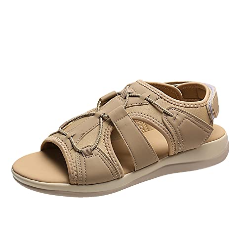 Sandalen Damen Elegant Flach Schuhe Freizeit Frauen lässige Mode Sandalen atmungsaktive Outdoor-Damen-Sandalen Sport Damen Schuhe 44 von Sunnyuk