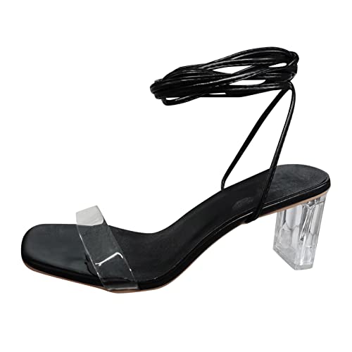 Sandalen Damen Mit Absatz Soled Wedges Freizeitschuhe Lässige Dicke Sandalen Mode Damen Atmungsaktive Outdoor-Damensandalen Damenschuhe Stiefeletten Schwarz 44 von Sunnyuk