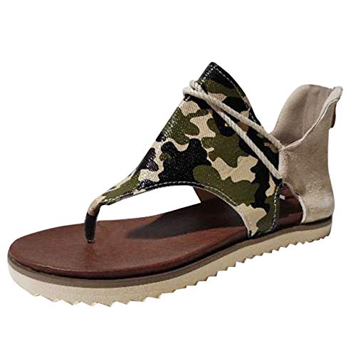 Sandalen Damen Sommer Bequem Sommerschuhe Flach Römersandalen Sandaletten Mode Strandsandalen Komfort Frauen Freizeitschuhe Teenager Leicht Atmungsaktive Outdoor Sommersandalen Damenschuhe von Sunnyuk