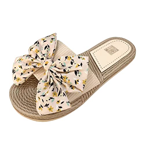 Sandalen Damen mit Absatz Frauen Bunte Blumen Flache Bunte Blumen Strand Hausschuhe Slip On Mode Hausschuhe Flache Offene Spitze Sommer Lässige Mode Sandalen Strand Hausschuhe Damenschuhe 40 Sneaker von Sunnyuk