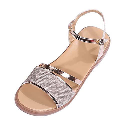 Sandalen Damen mit Absatz Schwarz Blumenmuster Weiche Pantoletten Frauen Sandaletten Sommer Flach Sale Schnalle Rutschfeste Sommerschuhe Keilsandaletten Basic Mary Jane Flip Flop Wanderschuhe von Sunnyuk