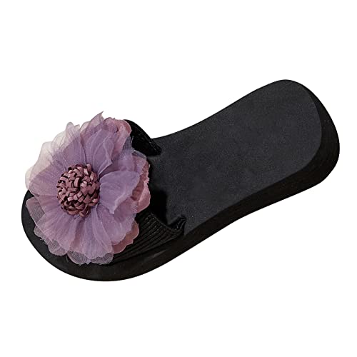 Sandalen Damen mit Absatz Sommerschuhe Damen Sandalen Zehentrenner Badeschuhe Zehentrenner Pumps Glitzer Hausschuhe Schuhe Platform Blockabsatz Mädchen Pantoletten Sandaletten Bohemia von Sunnyuk