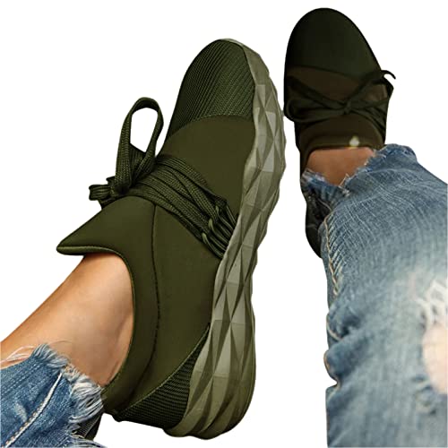 Sneaker Damen Mesh Laufschuhe Sportschuhe Sale Atmungsaktiv Bequeme Schuhe Frauen Elegant Flach Lässige Gym Sommerschuhe Trekking Walking Straßenlaufschuhe von Sunnyuk