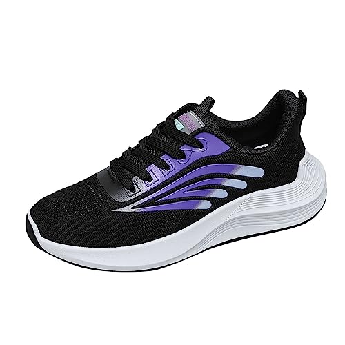 Sneaker Damen Schwarz Ohne Schnürung Sportlich Air Cushion Sportschuhe Damenschuhe Outdoor Workout Freizeitschuhe Joggingschuhe Slip on Leichtgewichts Turnschuhe Walkingschuhe für Sporthalle von Sunnyuk