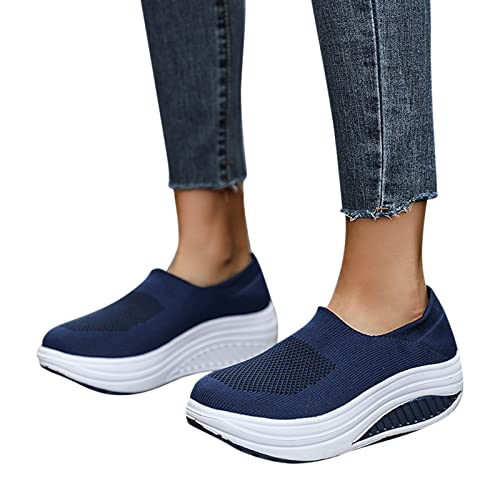 Sneaker Damen Weiss 41 Turnschuhe Wanderschuhe Fitnessstudio Schuhe Frauen Elegant Mit Absatz Lässige Gym Freizeitsportschuhe Wasserdicht Halbschuhe Freizeitschuhe Walkingschuhe von Sunnyuk