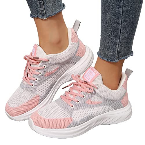 Sneaker Damen Weiss Plateau Weiße Turnschuhe Damen Leder Breite Flach Modische Laufen Schuhe Frauen Sportschuhe Weiss Hoch Slip-On Schuhe Fußballschuhe für Training Sporthalle Outdoor von Sunnyuk