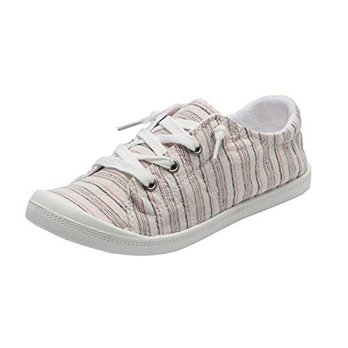 Sneakers Damen Turnschuhe, Leichte Komfortabel Flache Schuhe Fashion Atmungsaktiv Loafers Lässige Halbschuhe Segeltuchschuhe Schnürschuhe Günstig Damen Sportschuhe von Sunnyuk