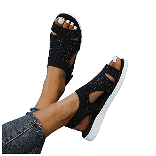 Sommer Damen Sandalen Mesh Casual Weiß Dicke Sohlen Schnürsandalen Offene Zehen Strandschuhe Monk Schuhe Damen von Sunnyuk