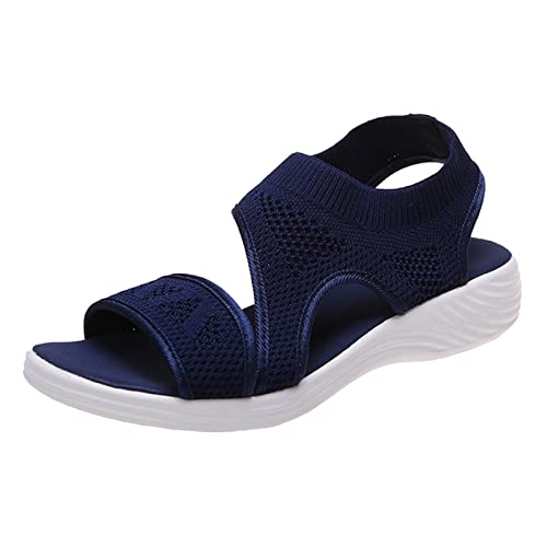 Sommer Damen Sandalen Mesh Casual Weiß Dicke Sohlen Schnürsandalen Offene Zehen Strandschuhe Monk Schuhe Damen von Sunnyuk