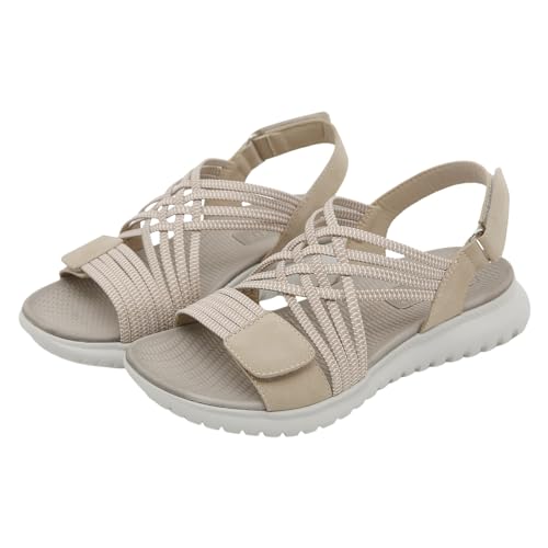 Sommer Sandalen Damen Sommer Orthopädische Sandaletten Schuhe Slingback Slide Weiche Sportsandalen Sandalen Bequem Breite Füße Damensandalen Outdoorsandalen Waschbare Atmungsaktive Sommersandaletten von Sunnyuk