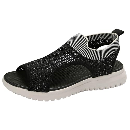 Sommerschuhe Damen Slingback Orthopädische Sandalen Sportsandalen Bequem Weiche Waschbare Sandaletten Damensandalen Sommer Slide Schuhe Trekkingsandalen Breite Füße Sport Sommersandaletten von Sunnyuk