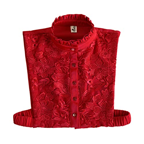 Sunnyuk Blusenkragen Einsatz Damen Große Größen Blusenkragen Einsatz Falscher Kragen Rollkragen Einsatz Frauen Einsteckkragen Krageneinsatz Spitze Fake Collar für Formelle Kleidung Blusen Pullover von Sunnyuk