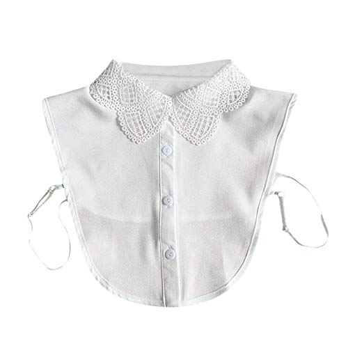 Sunnyuk Blusenkragen Einsatz Damen Schwarz Einsteckkragen Fake Kragen Hemdkragen Einsatz Für Damen Fake Kragen Blusenkragen Einsatz Spitze Falscher Kragen für Formelle Kleidung Blusen Pullover von Sunnyuk