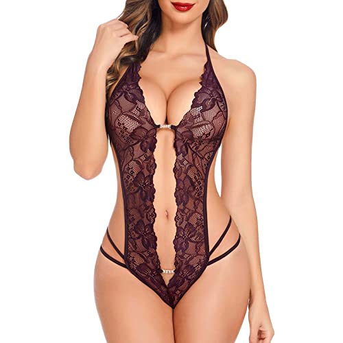 Sunnyuk Erotische Dessous Frau Body Reizwäsche für Sex Damen Unterwäsche Frauen Sexy Set Curvy Lingerie Women BH Damen mit Bügel Sexy Damenunterwäsche G-String Sets Korsett Baby Dolls von Sunnyuk