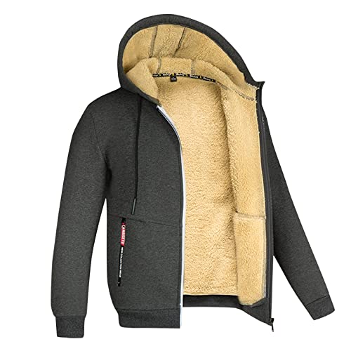 Sunnyuk Fleecejacke Herren mit Kapuze, Kapuzenjacke Herren Fleece mit Reißverschluss Warm Fleecejacke Winterjacke Dicker Teddy Sweatjacke Sweatshirt Casual Oversized Hoodie Kapuzenpullover Jacke Sunnyuk Fleecejacke Herren mit Kapuze, Kapuzenjacke Herren Fleece mit Reißverschluss Warm Fleecejacke Winterjacke Dicker Teddy Sweatjacke Sweatshirt Casual Oversized Hoodie Kapuzenpullover Jacke von Sunnyuk