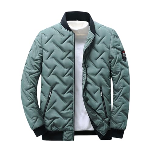 Sunnyuk Herren Steppjacke mit Kapuze, Daunenjacke Herren Leicht mit Reißverschluss Warm Steppjacke Puffer Jacke Winter Winterjacke Outdoor Casual Übergangsjacke Bequeme Einfarbig Basic Softshelljacke von Sunnyuk