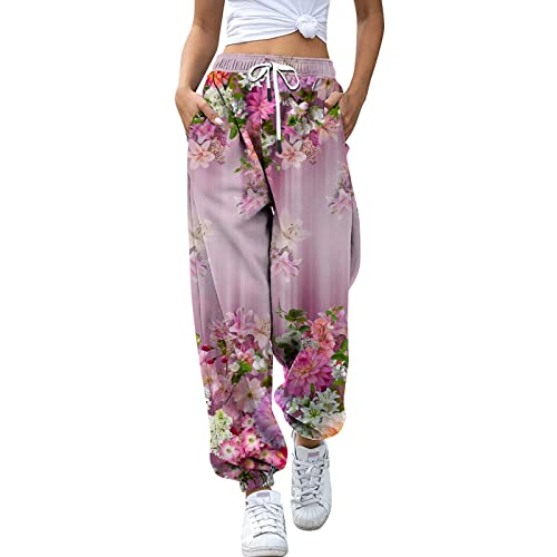 Sunnyuk Jogginghose Damen Langgröße 84 Hohe Taille Lange Sporthose Damen Winter Baggy Freizeithose Trainingshose für Trainings Frauen Fitnesshose Trainingshose Laufhosen von Sunnyuk