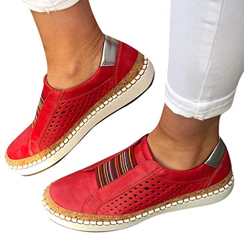 Sunnyuk Mode Leicht Flache Schuhe Atmungsaktive Frauen Schnürhalbschuhe Laufschuhe Sommer Casual Outdoor Walkingschuhe Laufschuhe Halbschuhe von Sunnyuk