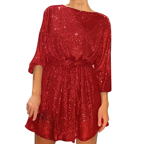 Sunnyuk Pailettenkleider für Damen Gold Glitzerkleid Partykleid Kurz Silber Schwarz Glitzer Kleid Pailletten Kleider Cocktailkleid Elegant Rot Sexy Hochzeitskleid Langarm Festlich Abendkleid Frauen Sunnyuk Pailettenkleider für Damen Gold Glitzerkleid Partykleid Kurz Silber Schwarz Glitzer Kleid Pailletten Kleider Cocktailkleid Elegant Rot Sexy Hochzeitskleid Langarm Festlich Abendkleid Frauen von Sunnyuk