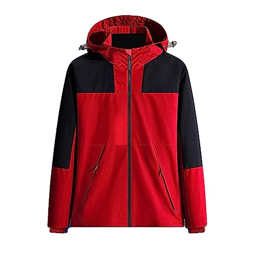 Sunnyuk Regenjacke Herren Faltbar Leicht Große Größen Freizeitjacke Windjacke Fahrradjacke Fahrrad Sport Sweatjacke Übergangsjacke Männer Jacke Outdoor Atmungsaktiv Jacken Regenanzug Sommerjacke von Sunnyuk