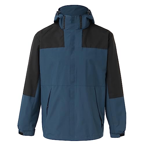 Sunnyuk Regenjacke Herren Sportlich Wandernjacke Herrenjacken Übergangsjacke Wasserdicht Lang Regenanzug Jacken Regenbekleidung Große Größen Atmungsaktiv Männer Jacke Sweatjacke Outdoorjacke von Sunnyuk