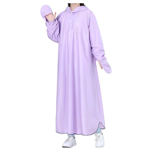 Sunnyuk Regenmantel Damen Wasserdicht Xxl Poncho Regen Regenjacke Große Größen mit Ärmeln Regenponcho Fahrrad Wandern Regencape Rain Lang Atmungsaktiv Regenbekleidung Unisex Bunt Erwachsene von Sunnyuk