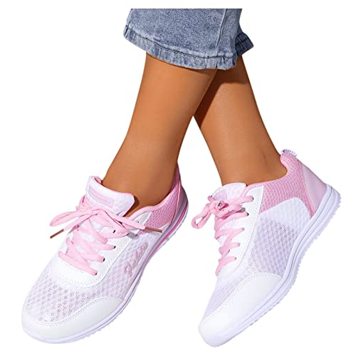 Sunnyuk Rote Turnschuhe Damen Plateau Breite Flach Modische Sportlich Schuhe Sneaker Frauen Sportschuhe Weiss Hoch Fitnessschuhe Laufschuhe Cheerleading-Schuhe Halbschuhe für Jogging Fitness Camper von Sunnyuk