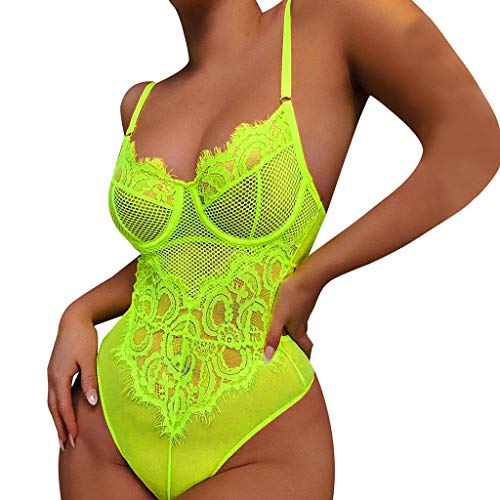 Sunnyuk Sexy Dessous Grosse Grössen Damen Reizwäsche für Sex Damen Set Unterwäsche Frauen Set Spitze Lingerie for Women BH Push Up Umstandsnachthemd G-String Sets Spitzelingerie Nightwear von Sunnyuk