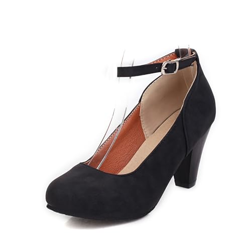 Sunnyuk tanzschuhe damen schwarz, Trachtenschuhe Damen Pumps Elegant und Bequem Dirndl Schuhe Absatzschuhe Riemchen Trachten High Heels Tanzschuhe mit Absatz Festlich Damenschuhe für Oktoberfest von Sunnyuk