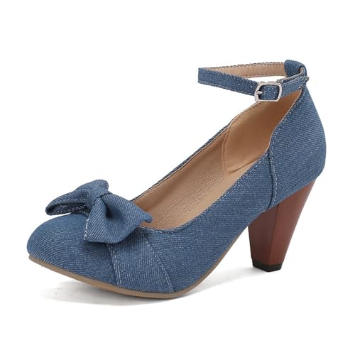 Sunnyuk pumps damen, Trachtenschuhe Damen Pumps Elegant und Bequem Dirndl Schuhe Absatzschuhe Riemchen Trachten High Heels Tanzschuhe mit Absatz Festlich Damenschuhe für Oktoberfest von Sunnyuk