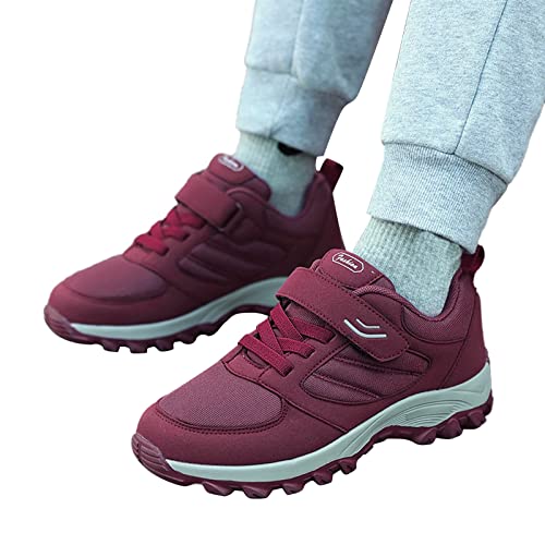 Sunnyuk Turnschuhe Damen Schwarz Mesh Atmungsaktive Laufen Schuhe Frauen Sportschuhe Schwarz Weiße Sohle Sneaker Freizeitschuhe Slip-On Schuhe Fußballschuhe für Outdoor Jogging Fitness von Sunnyuk