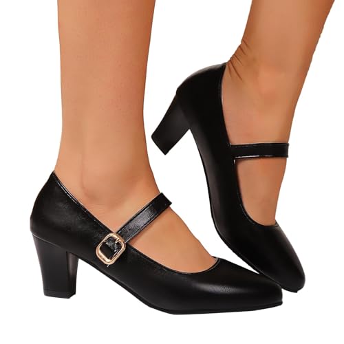 Sunnyuk absatzschuhe damen glitzer, Trachtenschuhe Damen Pumps Elegant und Bequem Dirndl Schuhe Absatzschuhe Riemchen Trachten High Heels Tanzschuhe mit Absatz Festlich Damenschuhe für Oktoberfest von Sunnyuk