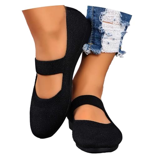 Sunnyuk balerinaschuhe damen elegant weiß, Ballerinas Damen Elegant Sportlich Balerinaschuhe Sommerschuhe Mittelalter Weite H Ballerina Schuhe Flache Bequem Trachtenschuhe Riemchenballerina Mädchen von Sunnyuk