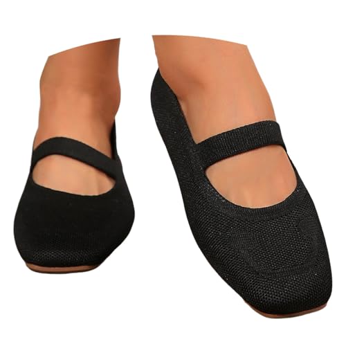 Sunnyuk ballerina damen weite h bequem, Ballerinas Damen Elegant Sportlich Balerinaschuhe Sommerschuhe Mittelalter Weite H Ballerina Schuhe Flache Bequem Trachtenschuhe Riemchenballerina Mädchen von Sunnyuk