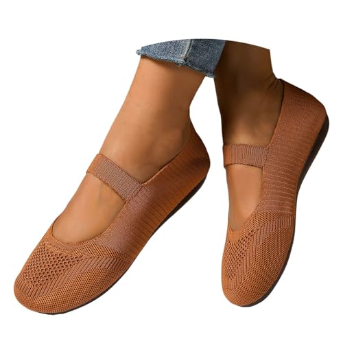 Sunnyuk sling ballerinas, Ballerinas Damen Elegant Sportlich Balerinaschuhe Sommerschuhe Mittelalter Weite H Ballerina Schuhe Flache Bequem Trachtenschuhe Riemchenballerina Mädchen Gymnastikschuhe von Sunnyuk