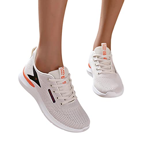 Turnschuhe Damen Schwarz Sportlich rutschfeste Sportlich Schuhe Sneaker Frauen Sportschuhe Weiss Running Schuhe Tennisschuh Freizeitsportschuhe Plate Schuhe für Training Sporthalle Outdoor von Sunnyuk