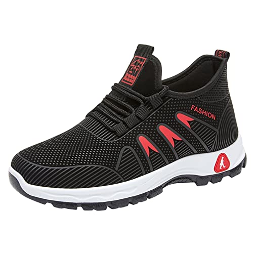 Turnschuhe Damen Weiss Leder mit Dicken Sohle Laufschuhe Frauen Leichte Sportschuhe Weiß Trainingsschuhe Walkingschuhe Luftkissenschuhe Schnürschuhe für Fitness Jogging von Sunnyuk