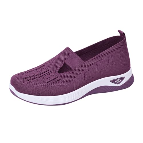 Walkingschuhe Damen mit Dämpfung Orthopädische Schuhe Sommer Leicht Sommerschuhe Bequem Weite H Krankenschwester Schuhe Atmungsaktives Vermascht Wanderschuhe Memory Schaum Sneaker Sandalen von Sunnyuk