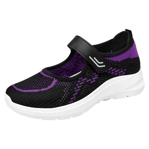 Walkingschuhe Damen mit Dämpfung Orthopädische Schuhe Sommer Leicht Sommerschuhe Bequem Weite H Krankenschwester Schuhe Atmungsaktives Vermascht Wanderschuhe Memory Schaum Sneaker Sandalen von Sunnyuk