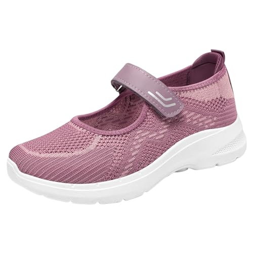 Walkingschuhe Damen mit Dämpfung Orthopädische Schuhe Sommer Leicht Sommerschuhe Bequem Weite H Krankenschwester Schuhe Atmungsaktives Vermascht Wanderschuhe Memory Schaum Sneaker Sandalen von Sunnyuk