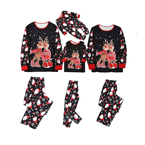 Weihnachtspyjama Familie Set, Winter Warm Hoodie Weihnachten Schlafanzug Damen Herren Kinder, Ugly Christmas Pyjama Hausanzug Nachthemd Weihnachts Kostüm Weihnachtspulli Weihnachtskleidung von Sunnyuk