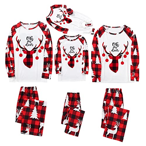 Weihnachtspyjama Familie Set, Winter Warm Hoodie Weihnachten Schlafanzug Damen Herren Kinder, Ugly Christmas Pyjama Hausanzug Nachthemd Weihnachts Kostüm Weihnachtspulli Weihnachtskleidung von Sunnyuk