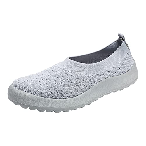 Weiss Sneaker Damen Laufschuhe Sportschuhe Sale Leichtgewichts Schuhe Frauen Sommer Schick Bunte Freizeitschuhe Walkingschuhe Wasserdicht Fußballschuhe von Sunnyuk