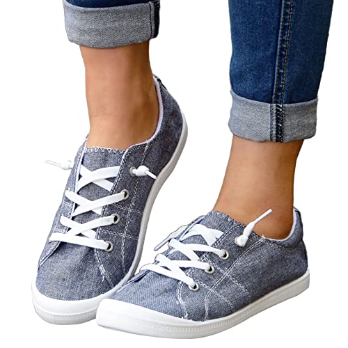 Weiße Turnschuhe Damen Stoff Leichte Atmungsaktiv Laufen Schuhe Frauen Sportschuhe Sneaker Freizeitschuhe Cheerleading-Schuhe Halbschuhe für Training Sporthalle Outdoor von Sunnyuk