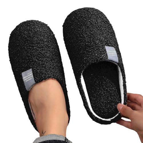 gefütterte hausschuhe, Hausschuhe Damen Winter Plüsch Pantoffeln Herren Warm Filzpantoffeln Frauen Bequeme Filzhausschuhe Filz Slippers Unisex von Sunnyuk