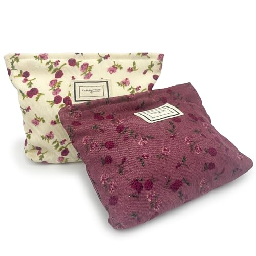 Sunolkie Kulturtasche Cord, Make up Bag Damen, Makeup Tasche, Waschtasche Für Reisen, Kulturbeutel Schminktasche Taschen Organizer von Sunolkie