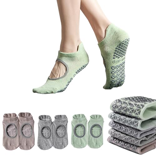 Sunolkie 3 Paar Frauen Pilates Anti-Rutsch Socken, Frauen Yoga Anti-Rutsch Socken, Tanzstudio, Yoga, Pilates, Krankenhaus für Schwangere Sunolkie 3 Paar Frauen Pilates Anti-Rutsch Socken, Frauen Yoga Anti-Rutsch Socken, Tanzstudio, Yoga, Pilates, Krankenhaus für Schwangere von Sunolkie