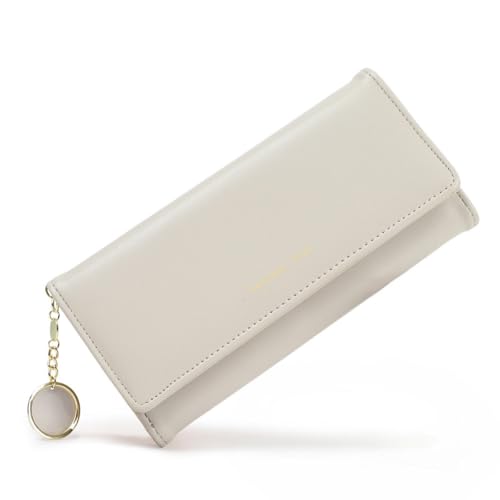 Sunphio PU Leder Damen Geldbörse, Geräumiges Trifold Design mit Kartenfächern und Münzfach, Elegante Geldbörse für den täglichen Gebrauch, S01-Grau, Modern Sunphio PU Leder Damen Geldbörse, Geräumiges Trifold Design mit Kartenfächern und Münzfach, Elegante Geldbörse für den täglichen Gebrauch, S01-Grau, Modern von Sunphio